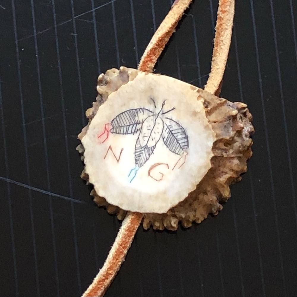 Bolo Tie With NG Initials